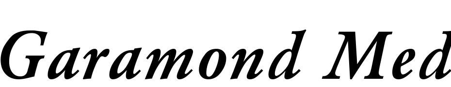 Garamond Medium Italic Font Download Free